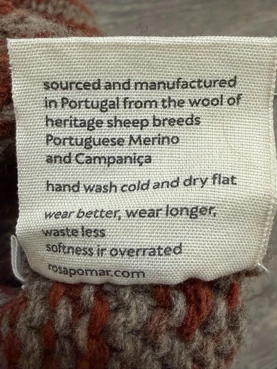 Rosa Pomar 100% Portuguese Wool Natural Horn Buttons Cardigan Casaco 02 Sz M - Picture 11 of 12